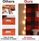 Christmas Decorations Outdoor Yard, Outside Front Porch Sign Set with Lights(Red Black)71"L x 13"W